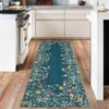 Hallway Runner Rug, Non-Slip Washable Bathroom & Kitchen Runner Rug, Low-Pile Soft Botanical Runner Rug for Girls' Bedroom, Laundry Room, Bedside - 3 of 4