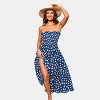 Women's Polka Dot Maxi Dress with Removable Straps - Cupshe - 3 of 4