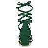 Allegra K Women's Solid Open Toe Lace Up Padded Insole Mid Chunky Heeled Sandals - 3 of 4