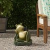 Okak Novetly Umbrella Stand with Frog Decoration, Patio Umbrella Base with Adjustable Knob, Outdoor Umbrella Stand for Garden, Green - 4 of 4
