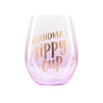Pearhead Grandma's Sippy Cup Wine Glass 16 oz