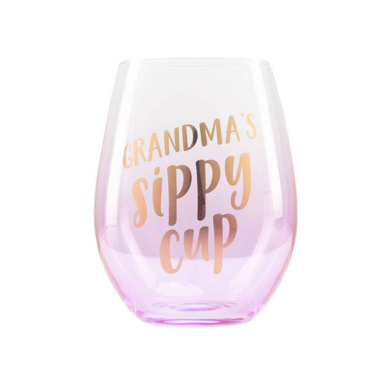 Pearhead Grandma&#39;s Sippy Cup Wine Glass 16 oz, 1 of 6