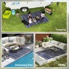 Aghana Digitals Foldable Waterproof Polypropylene Outdoor Rug, 8'x10' Reversible Blue & White - 4 of 4