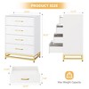 4-Drawer White Modern Wooden Dresser ¨C Wide Drawer Chest with Metal Handles for Bedroom - 2 of 4