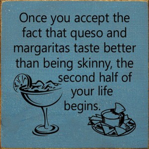 Slickblue Funny Queso & Margarita Wood Sign – Rustic Wall Decor for Kitchen or Bar – 7x7 Inches, Color Options - 1 of 3