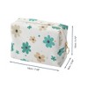 Unique Bargains Portable Print Makeup Bag White Green 1 Pc - 2 of 4