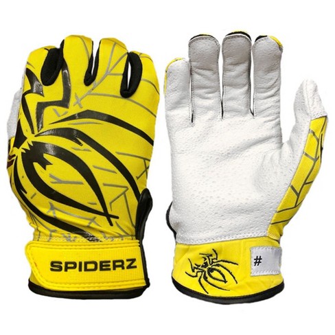 Spiderz Pro Adult 2019 Baseball Softball Batting Gloves Yellow