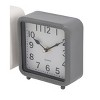 Olivia & May Set of 3 Metal Clocks Black/White/Gray : Silent Quartz Movement, Iron Tabletop Timepieces - 4 of 4