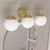 Hunter Fans 8" Hepburn Wall Light Modern Brass Finish 3-Bulb Vanity Fixture - 4 of 4
