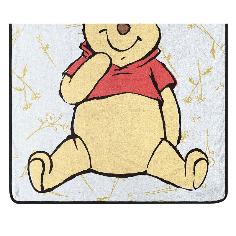 Disney Winnie The Pooh Silly Bear Fleece Super Plush Throw Blanket 46" x 60" (117cm x 152cm) Black, 4 of 5