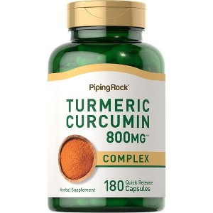 Piping Rock Turmeric Curcumin 800mg | 180 Capsules - 1 of 2