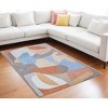 HomeRoots 9' X 13' Blue and Gray Abstract Non Skid Area Rug - 2 of 4