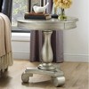 Lyngins Wood Pedestal Side Table, Solid Wood Round End Table for Living Room, Classic Small Coffee Table, Small Table, Small Side Table - 2 of 4