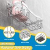 Aoibox Adhesive Shower Caddy, No Drilling Bath Organizers 5 Pack, Rustproof Shelves with Soap Holder & Toothbrush Holder, Bathroom Organizers, Silver - 2 of 4