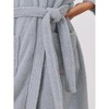 cheibear Women's Fuzzy Fluffy Robe Plush Bathrobe Fleece Winter Warm Thick Self Tie Long Bathrobe for After Shower Spa Bath - 4 of 4
