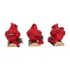 Transpac Resin Holiday Cardinal Figurine Set of 3 Christmas Home Decorations - 3 of 3