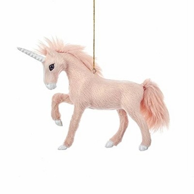 Kurt Adler Plush Ornament for Christmas Tree, Pink Unicorn