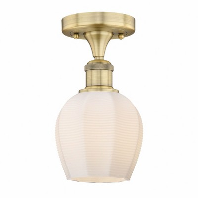 Norfolk - 1 Light Semi-Flush Mount In Industrial Style-9.62 Inches Tall and 5.75 Inches Wide