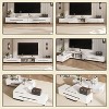 FUFU&GAGA Modern Style White Expandable TV Stand Entertainment Center Media Console - 4 Drawer Storage - 2 of 4