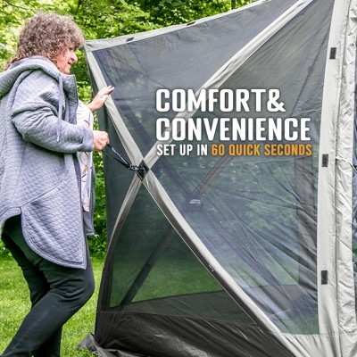 Gray Portable Pop-Up Outdoor Camping Gazebo Canopy Shelter