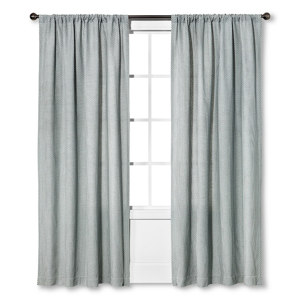 UPC 490680319972 - Nate Berkus Woven Curtain Panel - Gray/White (54