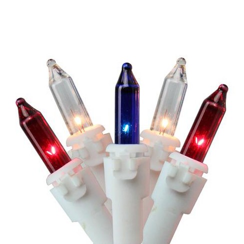 50-Count Multi-Color Mini Christmas Light Set, 10ft White Wire