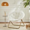 ChicFurnit Accent Chairs Lazy Chair Plush Lounge Accent Chair Reading Chair Armchair Sofa Chair for Room Relaxation, White, 35.83"*25.59"*32.28" - 2 of 4