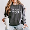 Simply Sage Market Women's Lightweight Garment Dyed Graphic Sweatshirt Let's Get Cozy - 2 of 4