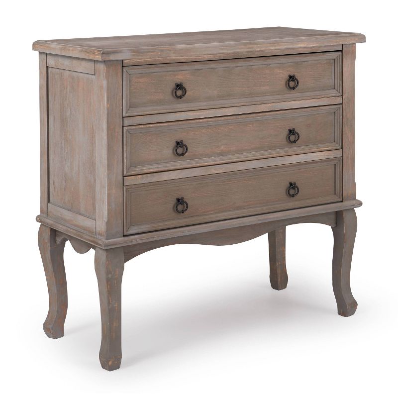 Thomas 3 Drawer Chest Gray - ClickDecor, 3 of 16