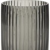 HomeRoots 8" Black Cylinder Ribbed Glass Table Vase - 4 of 4