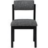 Meridian Furniture,Roundhill Linen Textured Fabric Upholstered Dining Chair, Set of 2 - 4 of 4