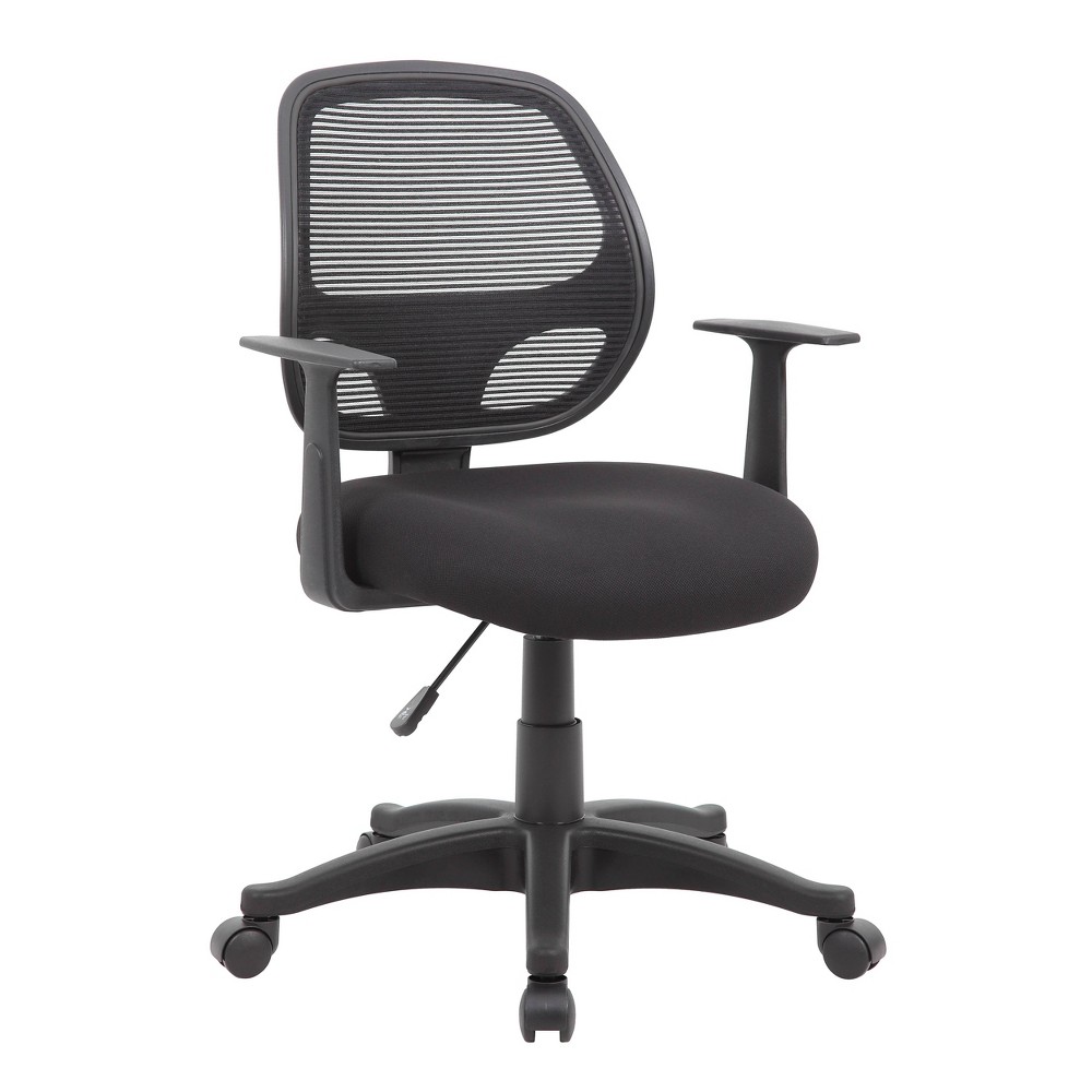 Photos - Computer Chair BOSS Commercial Grade Mesh Task Chair with T Arms Black -  Office Products 