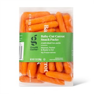 Baby-Cut Carrot Snack Pack - 3oz/4ct - Good & Gather™ - 1 of 4