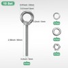 Unique Bargains Stainless Steel Durable Rust-Resistant Eyebolts with Nuts Washers Male Screw for Fastening 10 Pcs - 3 of 4