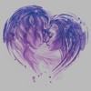 Women's Avatar Neytiri and Jake Sully Watercolor Heart T-Shirt - 2 of 4