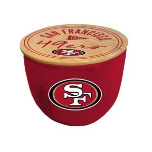 NFL San Francisco 49ers 3-Wick Script Circle Logo 16oz Ceramic Bowl Candle: Vanilla & Musk Scent - 1 of 1