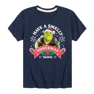 Boys' - Shrek - Have a Smelly Shrekmas Short Sleeve Graphic T-Shirt - 1 of 4