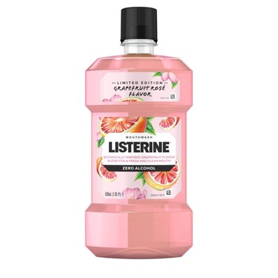 Listerine Zero Alcohol Mouthwash – Grapefruit Rose Limited Edition Flavor – 16.9 fl oz