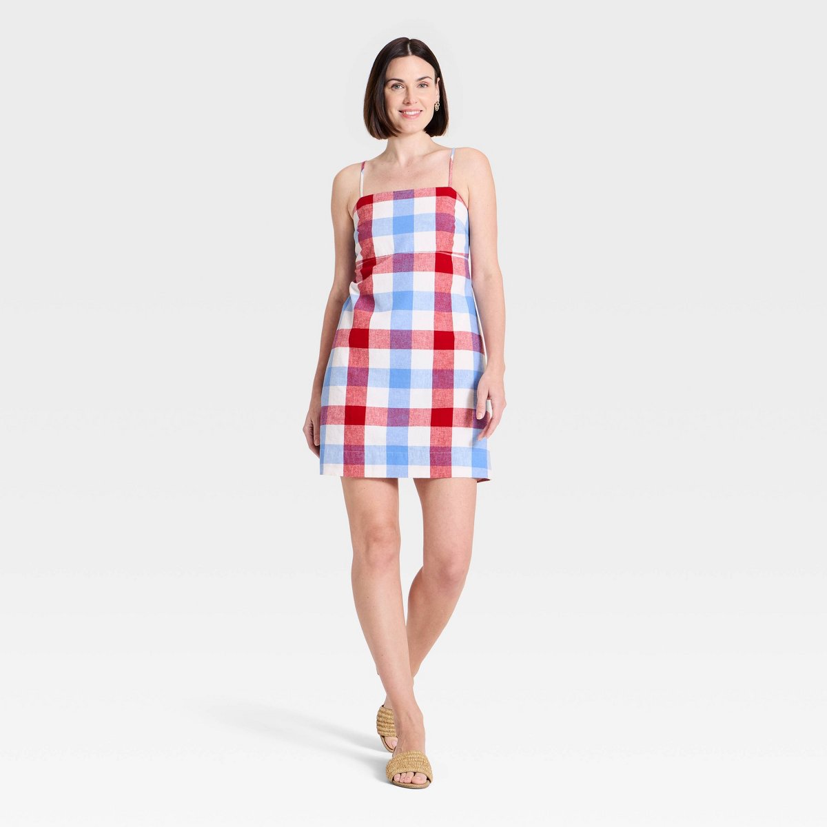 Женские платья A New Day Women's Linen Mini Dress - A New Day™ White M — фото 3