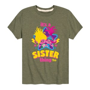 Boys' - Trolls - It's A Sister Thing Poppy and Viva Short Sleeve Graphic T-Shirt - 1 of 4