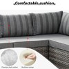 Marlton 7pc Wicker Outdoor Patio Furniture Set Conversation Sofa Set with a Fire Pit and Cushions - 4 of 4