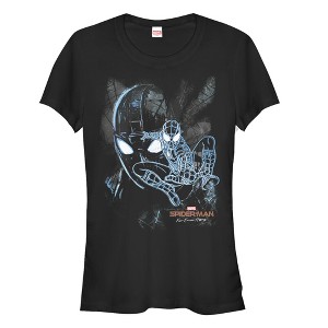 Juniors Womens Marvel Spider-Man: Far From Home Shadow T-Shirt - 1 of 3
