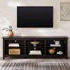 70" MDF Modern Transitional 3-Shelf Open Storage TV Stand with Adjustable Shelves and Cord Management for Living Room and Bedroom - 3 of 4