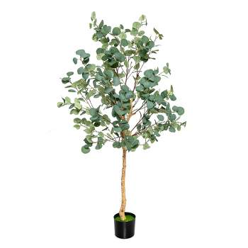 Costway 5.5FT Artificial Tree Fake Eucalyptus Tree for Living Room Office Home Decor