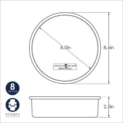 Nordic Ware 8" Round Non-stick Aluminum Cake Pan