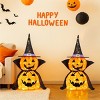 FURNIinspire Decorative Holiday Scene Props Outdoor Halloween Collapsible Pumpkin Lamp Decoration with Cape Metal Stand, Orange, 12"*12"*36" - 2 of 4