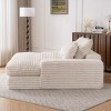 Oversized Chaise Lounge Chair,Upholstered Sleeper Sofa Bed with 4 Throw Pillows,Plush Lounge Chair Bed-The Pop Home - 3 of 4