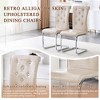 KWPZQEB Dining Chairs Set, Faux Leather Kitchen Chairs with Metal Legs & Crystal Buckle Design, Upholstered Chair for Living Room, Kitchen - 4 of 4