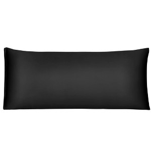 PiccoCasa Zippered Closure Silky Satin Body Long Pillowcase - 1 of 4