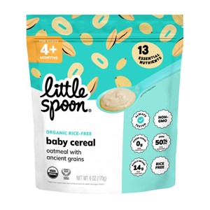 Little Spoon Organic Oatmeal Baby Cereal with Ancient Grain Barley and Millet - 6oz - 1 of 4